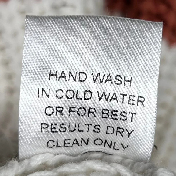 In Loom Size Medium Sweater Cotton Striped Oversized Cozy Casual - Picture 5 of 7